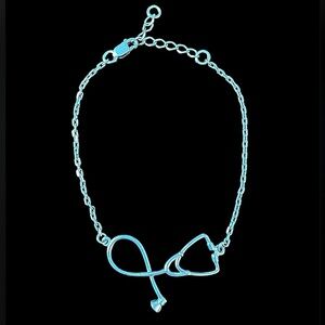Sterling Silver Stethoscope Bracelet 7.5”